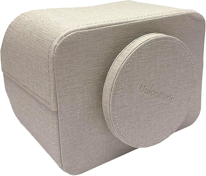 UnionBasic Rotating Desk Organizer, 360 Degree Desk Spinning Caddy, Desktop TV Guide/Mail/Media/Remote Controller Holder Organizer, Linen Texture Leather Beige