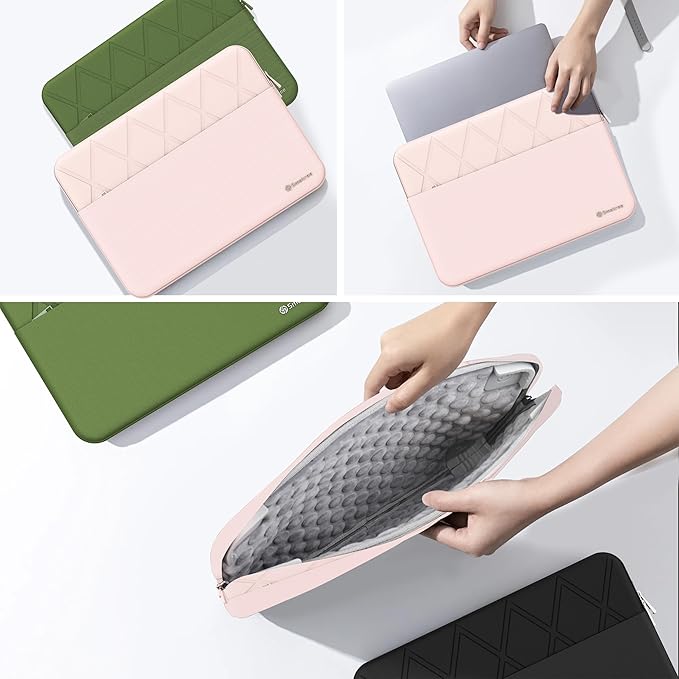 Smatree Laptop Sleeve for 15.6 inch MSI Gaming Laptop Pulse 15/Crosshair 15/Bravo 15/Alpha 15/WF66, MSI Protective Computer Case with Accessory Pocket, YKK Zipper, Pink (E601P)