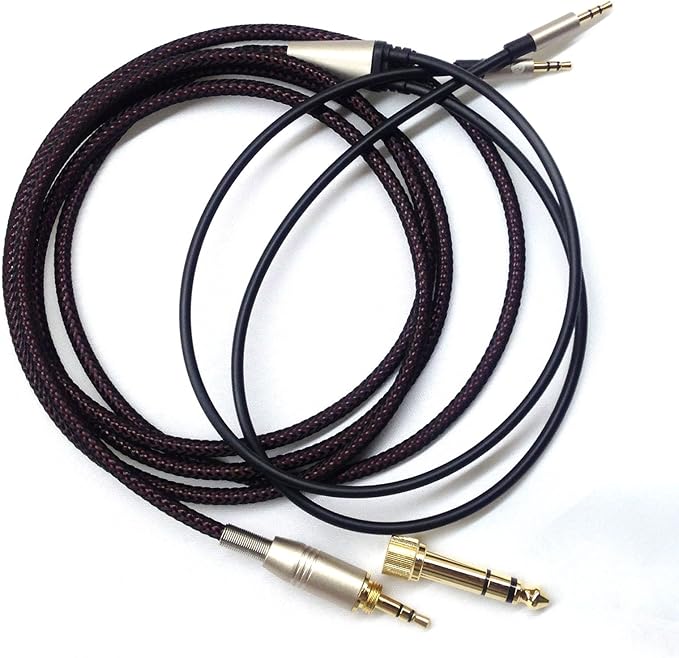 NEW NEOMUSICIA Replacement Cable Compatible with Hifiman HE400S, HE-400I, HE-400i（Dual 2.5mm Port）, HE560, HE-350, HE1000, HE1000 V2 Headphone 3.5mm / 6.35mm to Dual 2.5mm Jack Male Cord 3meter/9ft