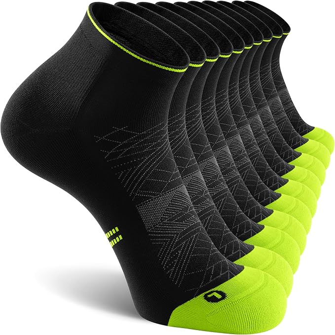 CS CELERSPORT 2/5 Pairs Ankle Compression Socks for Men and Women Running Athletic Socks
