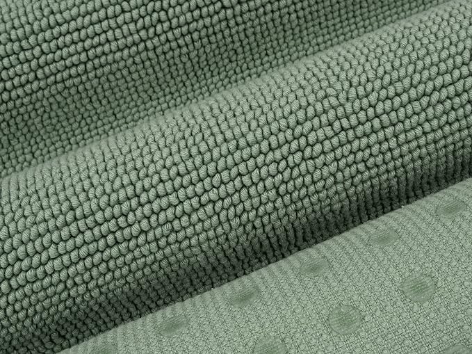 Cotton Paradise Bath Rug for Bathroom, 20x34 inch 100% Cotton Non Slip Bath Mat Rug, Soft Absorbent Machine Washable, Sage Green Bath Rug