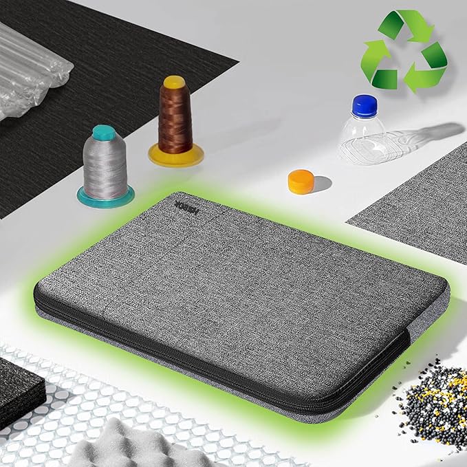 Hseok Laptop Case 15.6 Inch Sleeve, Shockproof Protective Water Repellent with Accessory Pocket,Compatible with Mac Pro 16 inch 2025-2019, Sleeve Bag for Most 15 15.6 16 Notebooks,Gray&Black