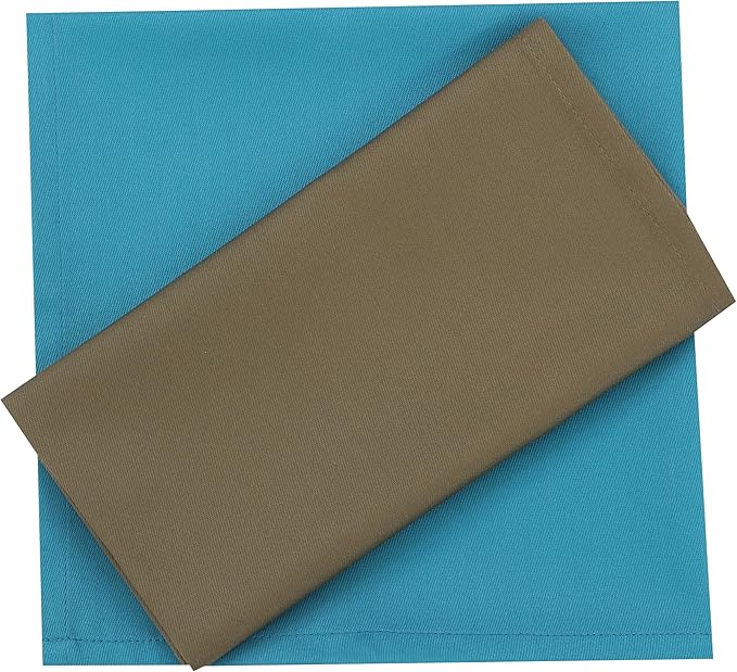 Zoyer Cloth Napkins Set of 12, 18x18 Inches Cotton Enrich Napkins Cloth ‎Washable, Soft & Durable Dinner Napkins for Parties, Wedding, Christmas, ‎Thanksgiving & Everyday Use - Mulitcolor 1 Each