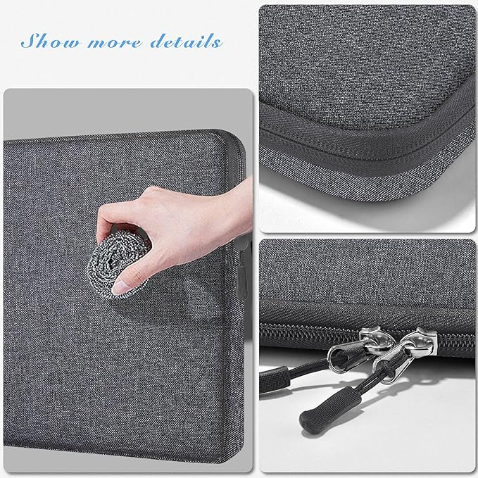 Hseok Laptop Case 15.6 Inch Sleeve, Shockproof Protective Water Repellent with Accessory Pocket,Compatible with Mac Pro 16 inch 2025-2019, Sleeve Bag for Most 15 15.6 16 Notebooks,L01G07