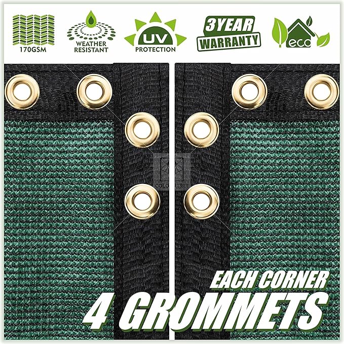 ColourTree Customized Size 6' Black and White Fence Screen Privacy Screen Heavy Duty Cable Zip Ties Included