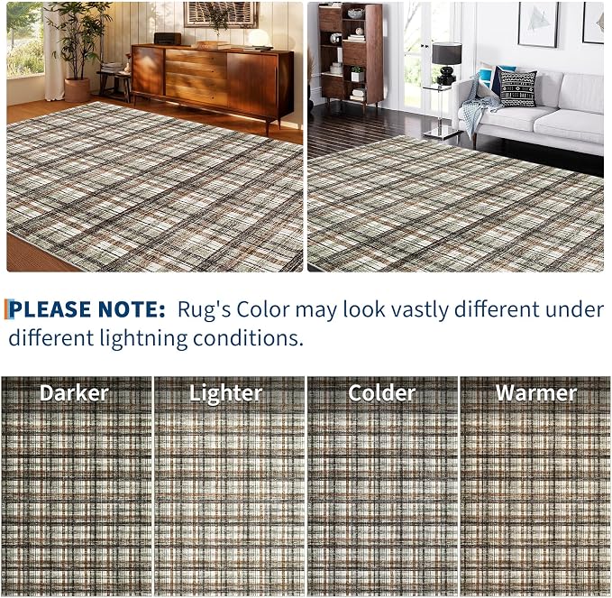 Washable Runners for Hallways 2x10 Rug Modern Bathroom Rugs Non Slip Kitchen Rugs Farmhouse Low Pile Entryway Rug Soft Stain Resistant Carpet for Laundry Hallway Bedside, 2'x10' Celadon&Coffee