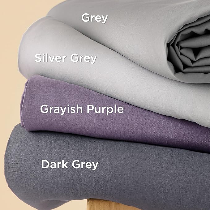 Bedsure Duvet Cover Full Size - Soft Double Brushed Bedding Set for Kids & Adults, Zipper Closure, 3 Pieces, Includes 1 Duvet Cover (80"x90") & 2 Pillow Shams, NO Comforter, Dark Grey