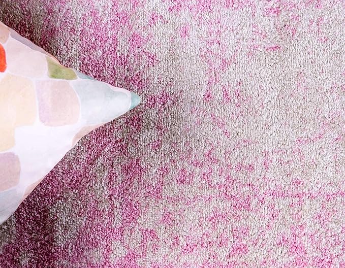 Unique Loom Bromley Collection Area Rug - Wells (10' x 14' 1" Rectangle Pink/Ivory)