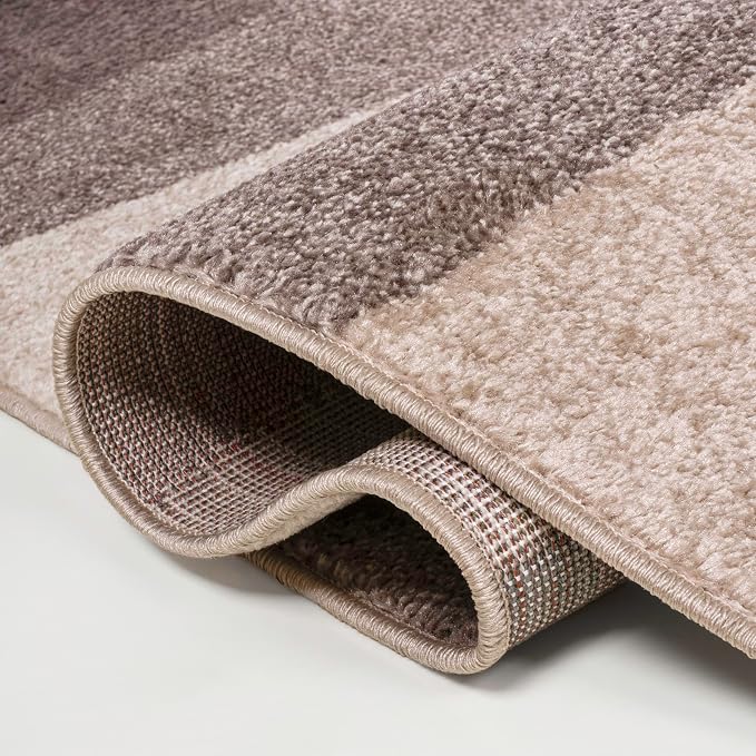 JONATHAN Y Prism Geometric Striped Beige/Brown Indoor Area Rug 3x5, Modern, Coastal, Easy-Cleaning for Living Room, Bedroom, Kitchen, Pet Friendly, Non-Shedding (DZC101C-3)