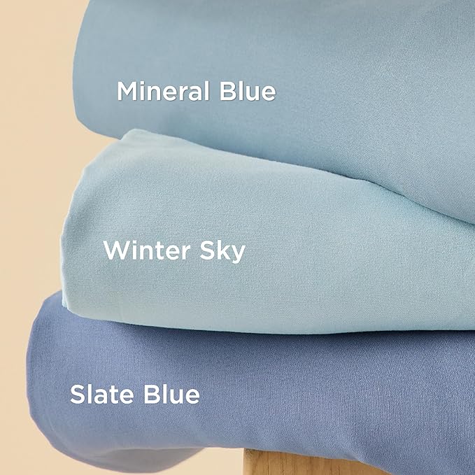 Bedsure Duvet Cover Full Size - Soft Double Brushed Bedding Set for Kids & Adults, Zipper Closure, 3 Pieces, Includes 1 Duvet Cover (80"x90") & 2 Pillow Shams, NO Comforter, Slate Blue