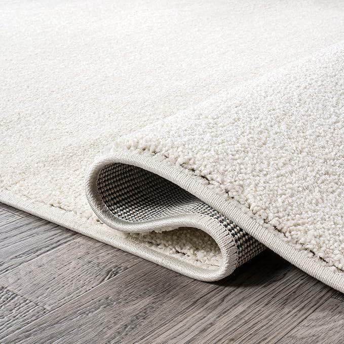 JONATHAN Y Haze Solid Low-Pile Cream Indoor Area Rug 12x15, Coastal,Bohemian,Minimalist,Classic, Easy-Cleaning for Living Room,Bedroom,Kitchen,Pet Friendly,Non-Shedding (SEU100T-15)