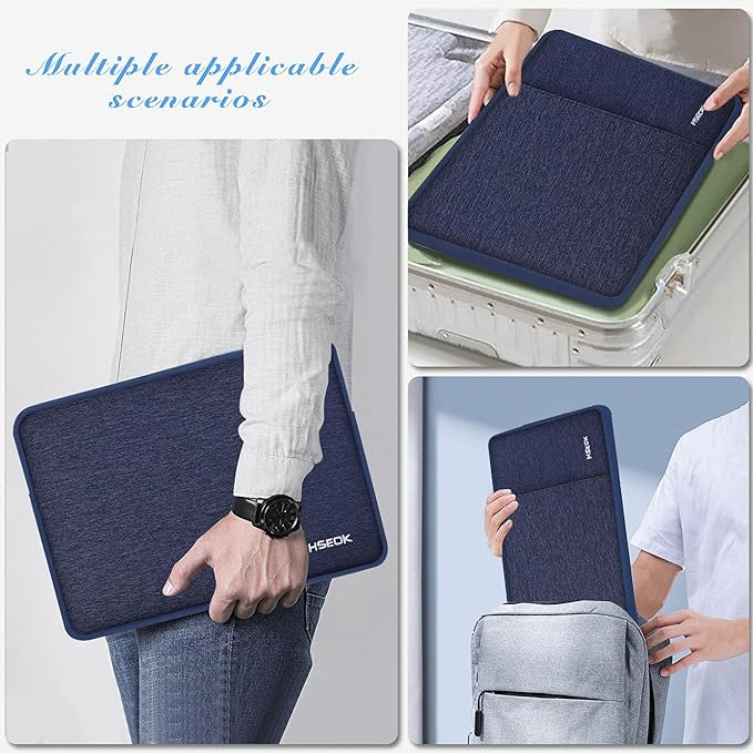 Hseok Laptop Case 15.6 Inch Sleeve, Shockproof Protective Water Repellent with Accessory Pocket,Compatible with Mac Pro 16 inch 2025-2019, Sleeve Bag for Most 15 15.6 16 Notebooks,D01B01