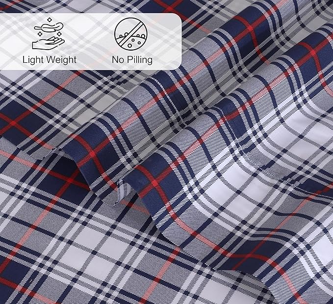 RUVANTI 100% Cotton Full Size Bed Sheets, 4 Pieces, Soft & Breathable Percale Weave Bedding, Deep Pocket 16", Hotel Standard, Crisp Cool Feel, Durable, Perfect Sheet Set Floral, Prussian