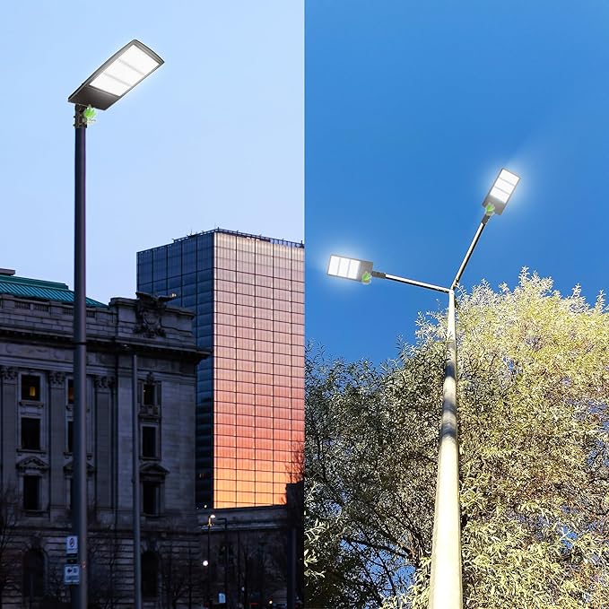 450W LED Parking Lot Lights, LED Street Area Lights, 20KV Surge Protector, 1-10V Dimmable, 1000-1500W MH Equiv LED Shoebox Lights, 63,000LM 5000K 100-277V DLC UL Certified