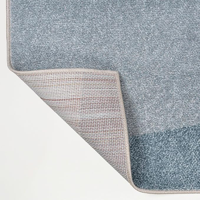 JONATHAN Y Prism Geometric Striped Indoor Area Rug 8x10, Blue/Cream/Gray, Modern, Coastal, Easy-Cleaning for Living Room, Bedroom, Kitchen, Pet Friendly, Non-Shedding (DZC101D-8)