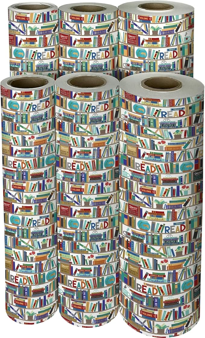 Jillson Roberts Bulk Gift Wrap, Everyday Gift Wrapping Supplies, Books, 1/4 Ream 208 feet x 30 inches