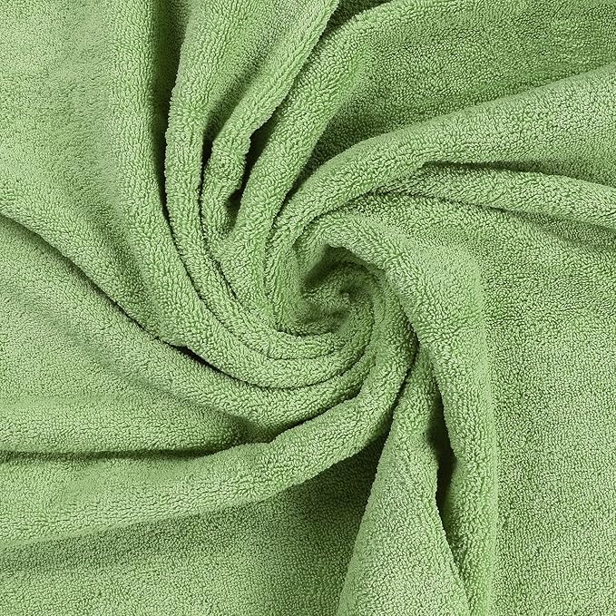 Utopia Towels 8 Piece Luxury Towel Set – Majestic Plush, Super Absorbent & Quicker-to-Dry, Thick 100% Ring Spun Cotton Towels for Bathroom, Spa & Hotel – 2 Bath, 2 Hand, 4 Washcloths, Sage Green