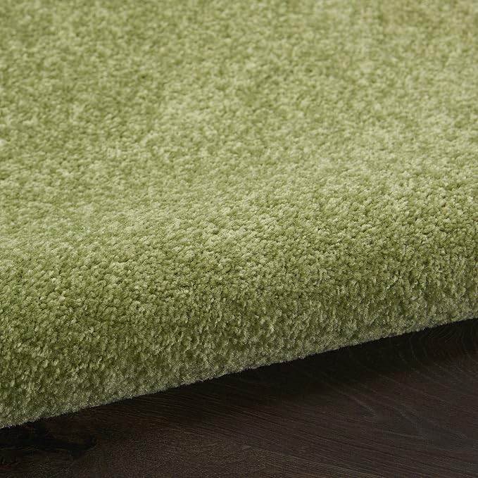 Nourison Home Nourison Essentials Green 2'2" x 20' Area Rug - Easy Clean, Non Shedding, Bed Room, Living Room, Dining Room, Kitchen (20' Runner)