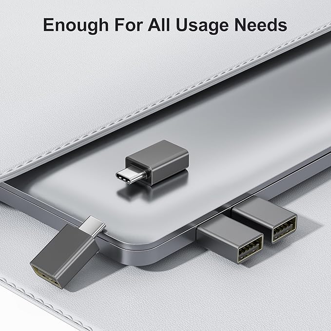 Elebase USB C to USB Adapter 4Pack,USBC Male to USB 3.0 Female MacBook Pro Air Adaptor,Type C Thunderbolt 3 OTG Converter for Flash Thumb Drive,Apple iPhone 17 16 16e 15,iPad mini,Mac,Samsung S25 S24