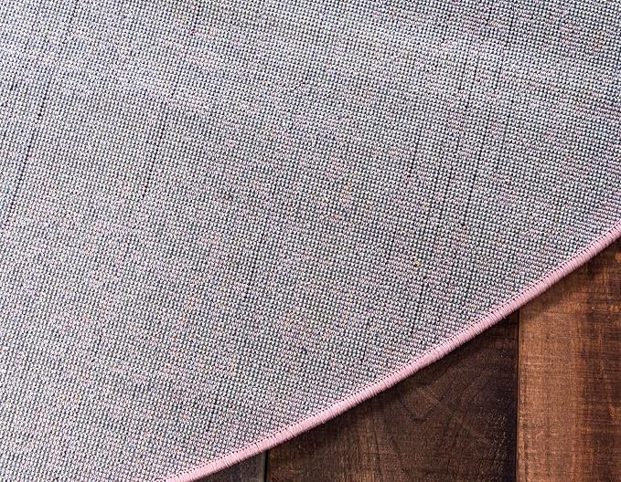 Unique Loom Bromley Collection Area Rug - Wells (8' Round, Pink/ Ivory)