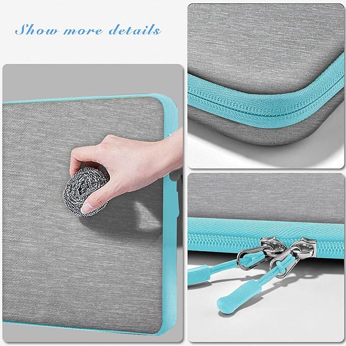 Hseok Laptop Case 15.6 Inch Sleeve, Shockproof Protective Water Repellent with Accessory Pocket,Compatible with Mac Pro 16 inch 2025-2019, Sleeve Bag for Most 15 15.6 16 Notebooks,L02G02