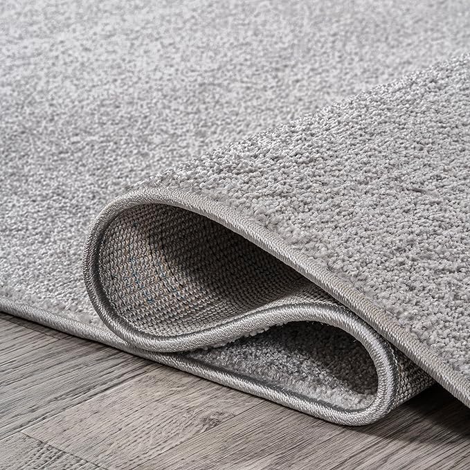 JONATHAN Y Haze Solid Low-Pile Light Gray Indoor Area Rug 12x15, Coastal,Bohemian,Minimalist,Classic, Easy-Cleaning for Living Room,Bedroom,Kitchen,Pet Friendly,Non-Shedding (SEU100K-15)