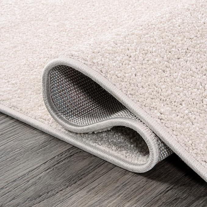 JONATHAN Y Haze Solid Low-Pile Ivory Indoor Area Rug 10x14, Coastal,Bohemian,Minimalist,Classic, Easy-Cleaning for Living Room,Bedroom,Kitchen,Pet Friendly,Non-Shedding (SEU100D-14)