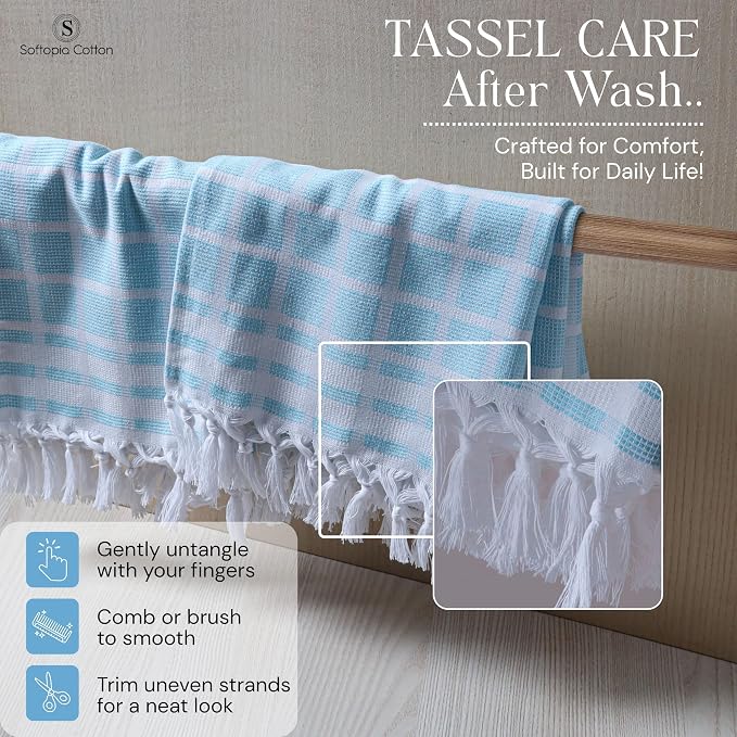 Matrix Dobby Kitchen Towels Set of 12, 100% Cotton, Combo Pack, 16"x26", Absorbent Tea Towels with Handmade Tassels, Reusable Cleaning Cloths - Lavender, Sandal Yellow, Aqua Blue