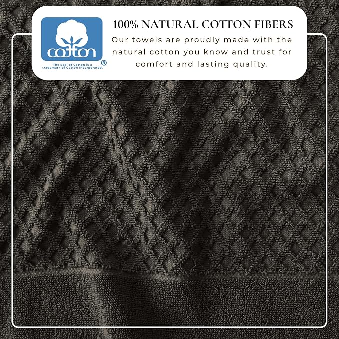 Great Bay Home Oversized Bath Sheets - 100% Cotton 2 Pack 68x35 Extra Large Towel - Absorbent, Durable, Quick-Dry Towels for Bathroom (Midnight)