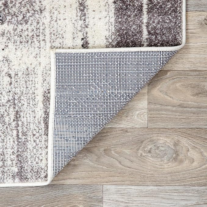Rugshop Gold Modern Abstract Area Rug — Non-Shedding for Living Room, Bedroom and Dining Room 5' x 7'