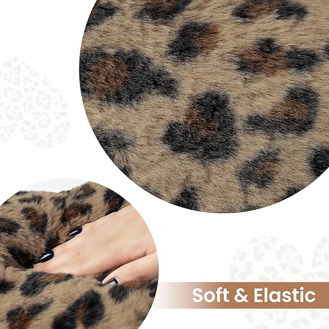 AELS Cheetah Print Heart Shaped Pillow, 20 Inches Decorative Leopard Love Pillow, Soft Fluffy Plush, Valentine's Day, Wedding, Living Room, Bedroom & Nursery Decor, Brown
