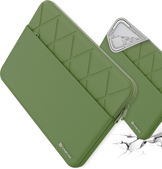 Smatree Laptop Sleeve for 16 inch MSI Pulse A16 AI Copilot+PC, for 16inch Summit E16 AI Studio/E16-AI Evo A1M/E16 Flip/E16 Flip Evo, 16inch Prestige 16 Studio/Prestige-16-Evo-A13M Case, Green (E601G)