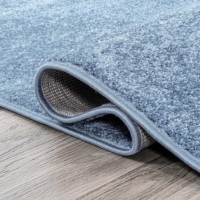 JONATHAN Y Haze Solid Low-Pile Classic Blue Indoor Area Rug 10x14, Coastal,Bohemian,Minimalist,Classic, Easy-Cleaning for Living Room,Bedroom,Kitchen,Pet Friendly,Non-Shedding (SEU100F-14)