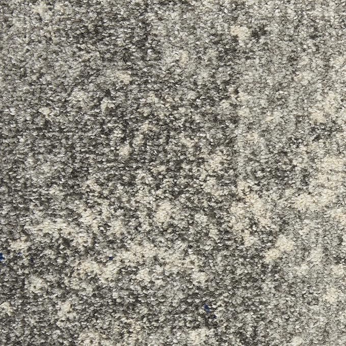 Nourison Home Passion Charcoal/Ivory 6'7'' x 9'6'' Area-Rug, Modern, Abstract, Easy-Cleaning, Non Shedding, Bed Room, Living Room, Dining Room, Kitchen, (7' x 10')