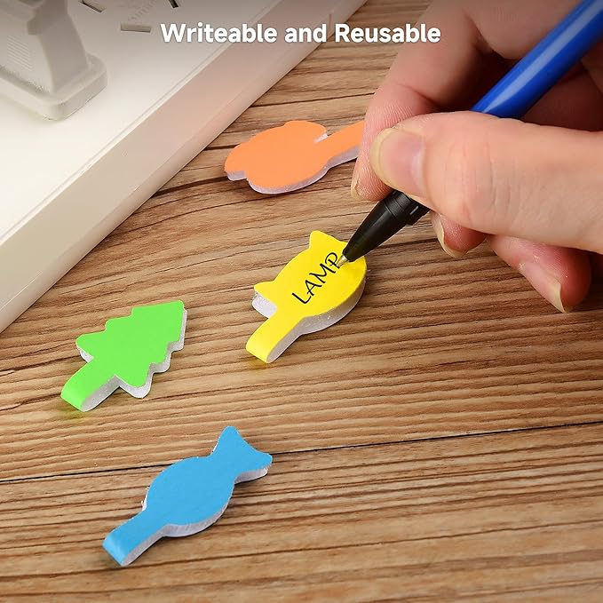 Cable Matters 160-Pack Reusable Hook-and-Loop Cable Tags - Writeable and Dual-Sized, Cord Labels/Cable Labels for Electronics