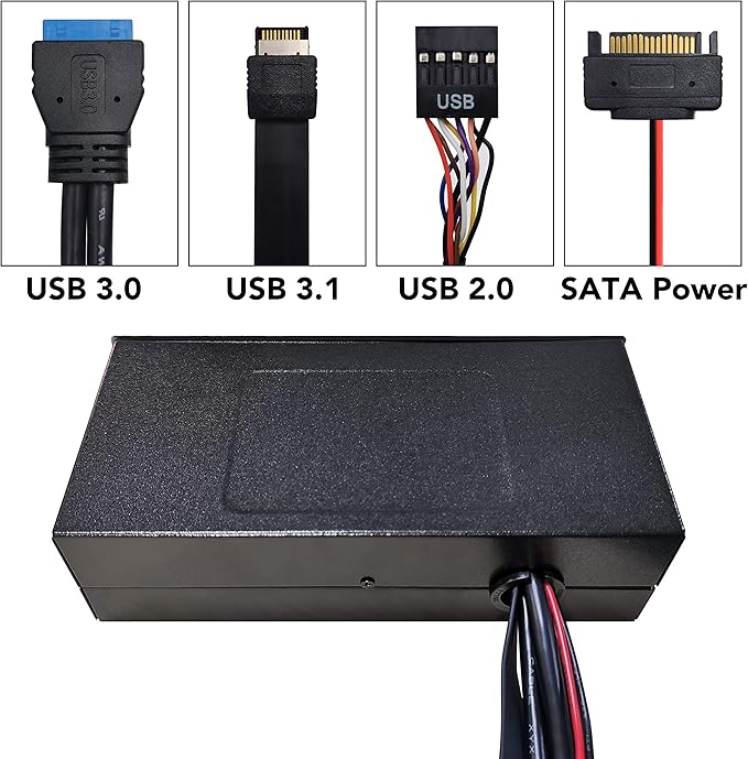 EZDIY-FAB PC Front Panel Internal Card Reader USB HUB, USB 3.1 Gen2 Type-C Port,USB 3.0 Support SD MS XD CF TF Card for Computer, Fits Any 5.25" Computer Case Front Bay