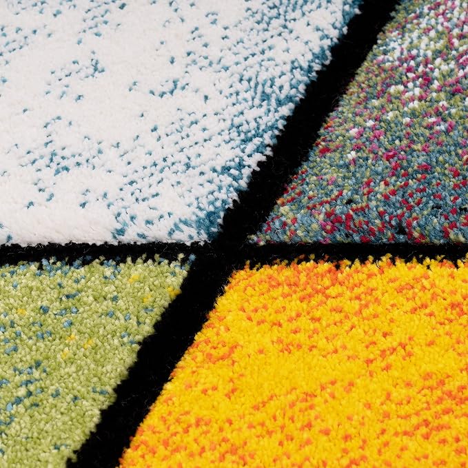 Paco Home Colorful Runner Rug with Geometric Diamonds in Multicolor, Size: 2'8" x 9'10"