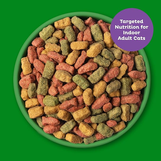 9Lives Indoor Essentials Dry Cat Food for Adult Cats with Chicken & Salmon Flavors, 3.15 lb. Bag (Pack of 4)