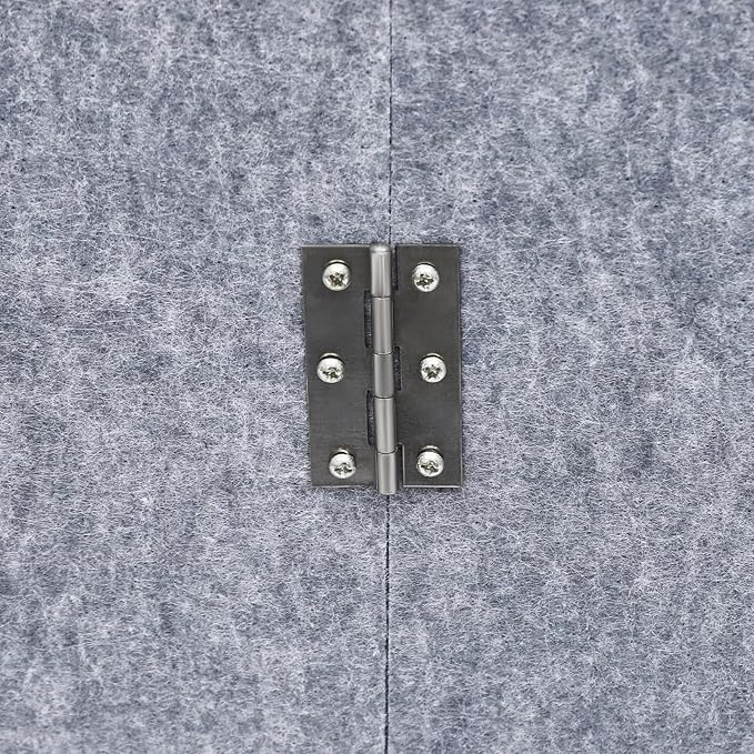 Desktop Soundproof Cover 31" H X 31" W X 31" L Recording Booth Portable Vocal Recording Booth with Double Sound Insulation Vocal Sound Absorbing Shield for Recording Studios, Offices（Purple+Gray）