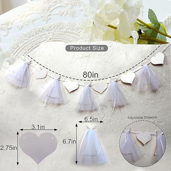 Bridal Shower Banner - Engagement Wedding Dress Banner Core Decorations for The Bride Engagement Party Supplies Bride to Be Chair Banner