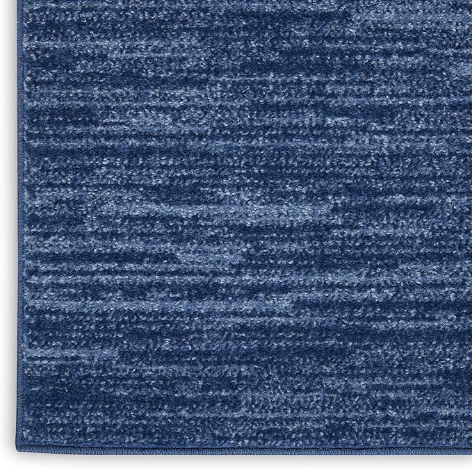 Nourison Home Nourison Essentials Navy Blue 4' x 6' Area Rug - Easy Clean, Non Shedding, Bed Room, Living Room, Dining Room, Kitchen (4' x 6')