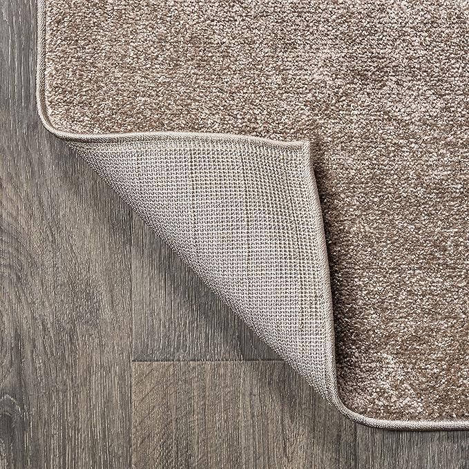 JONATHAN Y Haze Solid Low-Pile Brown Runner Rug 2x8, Coastal,Bohemian,Minimalist,Classic, Easy-Cleaning for Living Room,Bedroom,Kitchen,Pet Friendly,Non-Shedding (SEU100J-28)