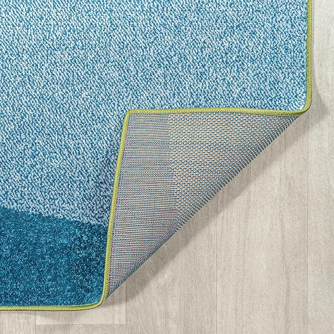 JONATHAN Y Prism Geometric Striped Indoor Area Rug 3x5, Orange/Green/Blue, Modern, Coastal, Easy-Cleaning for Living Room, Bedroom, Kitchen, Pet Friendly, Non-Shedding (DZC101A-3)