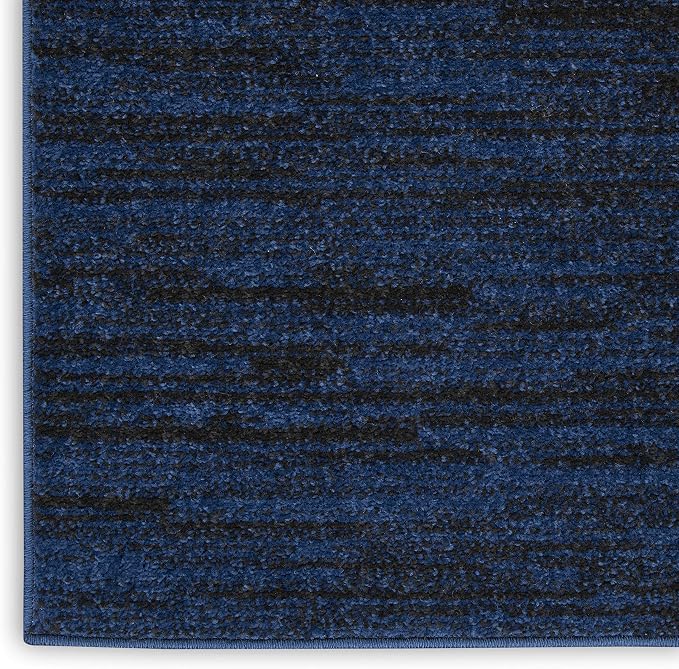 Nourison Home Nourison Essentials Midnight Blue 3' x 5' Area Rug - Easy Clean, Non Shedding, Bed Room, Living Room, Dining Room, Kitchen (3' x 5')