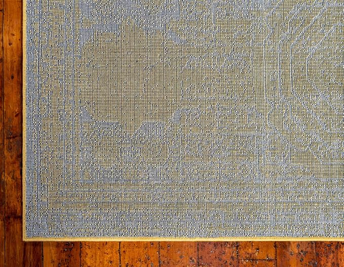 Unique Loom Bromley Collection Area Rug - Wells (10' x 14' 1" Rectangle, Yellow/ Ivory)