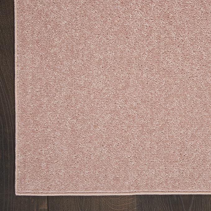 Nourison Home Nourison Essentials Pink 2'2" x 12' Area Rug - Easy Clean, Non Shedding, Bed Room, Living Room, Dining Room, Kitchen (12' Runner)