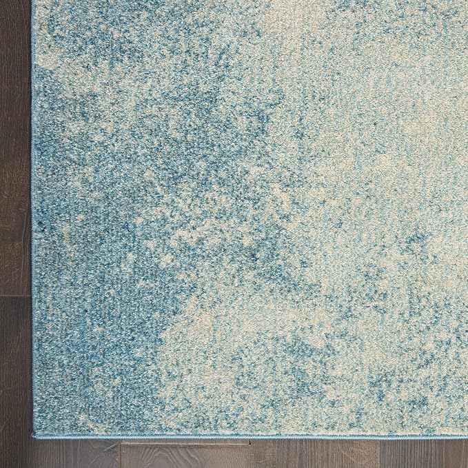 Nourison Home Passion Navy/Light Blue 3'9'' x 5'9'' Area-Rug, Modern, Abstract, Easy-Cleaning, Non Shedding, Bed Room, Living Room, Dining Room, Kitchen, (4' x 6')