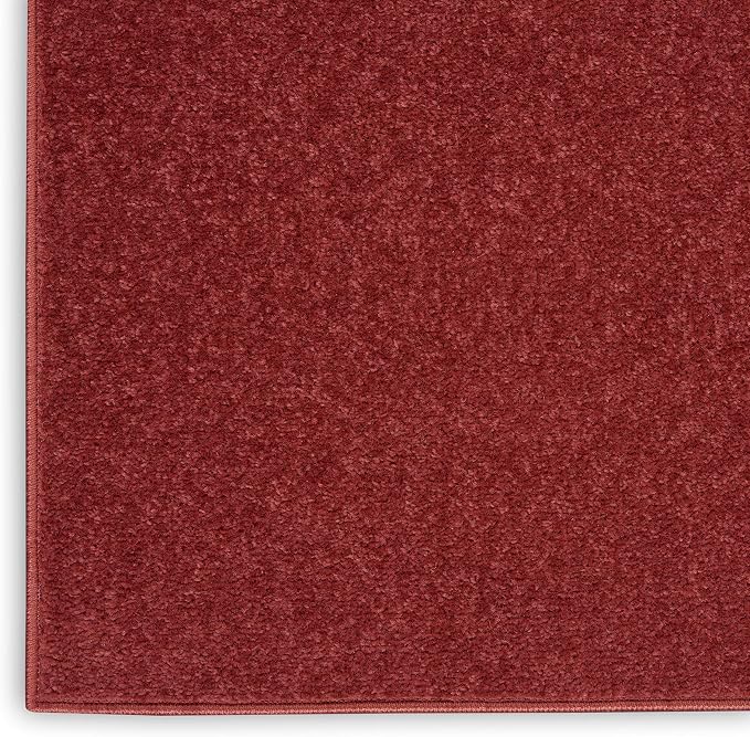 Nourison Home Nourison Essentials Brick Red 2' x 4' Area Rug - Easy Clean, Non Shedding, Bed Room, Living Room, Dining Room, Kitchen (2' x 4')