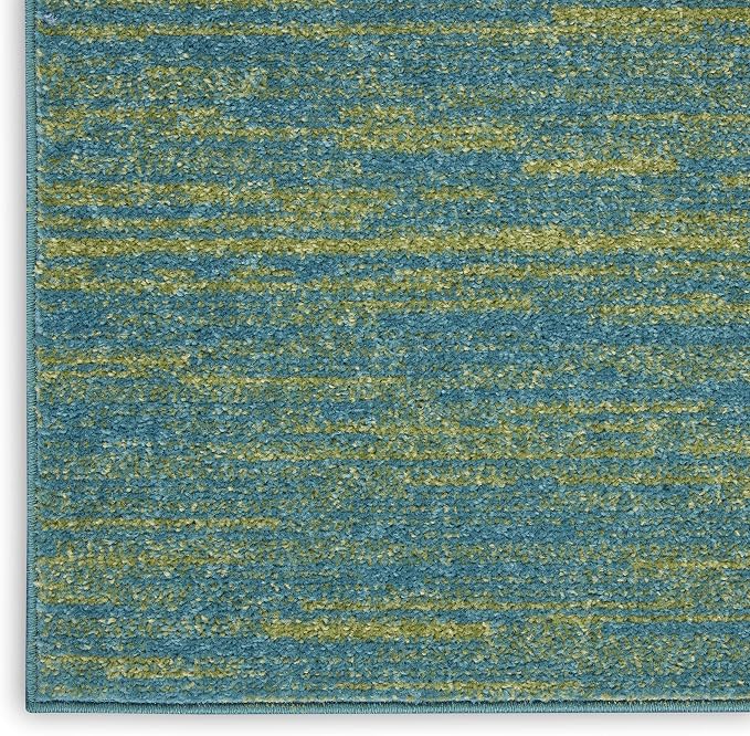 Nourison Home Nourison Essentials Blue Green 9' x 12' Area Rug - Easy Clean, Non Shedding, Bed Room, Living Room, Dining Room, Kitchen (9' x 12')