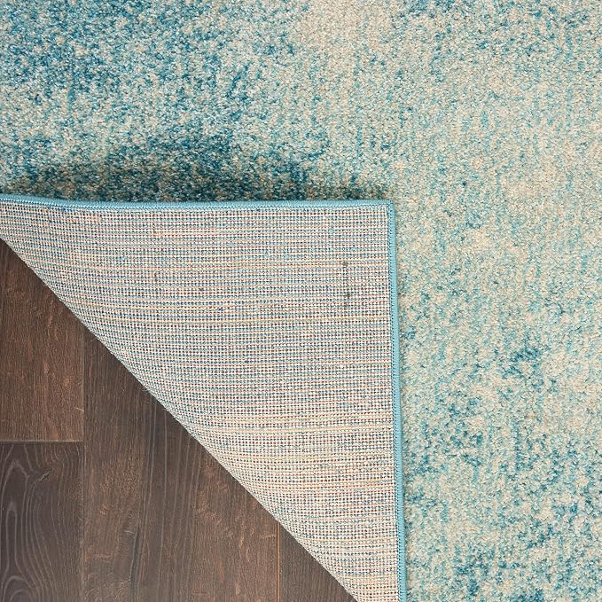Nourison Home Passion Navy/Light Blue 1'10'' x 6' Area-Rug, Modern, Abstract, Easy-Cleaning, Non Shedding, Bed Room, Living Room, Dining Room, Kitchen, (6' Runner)